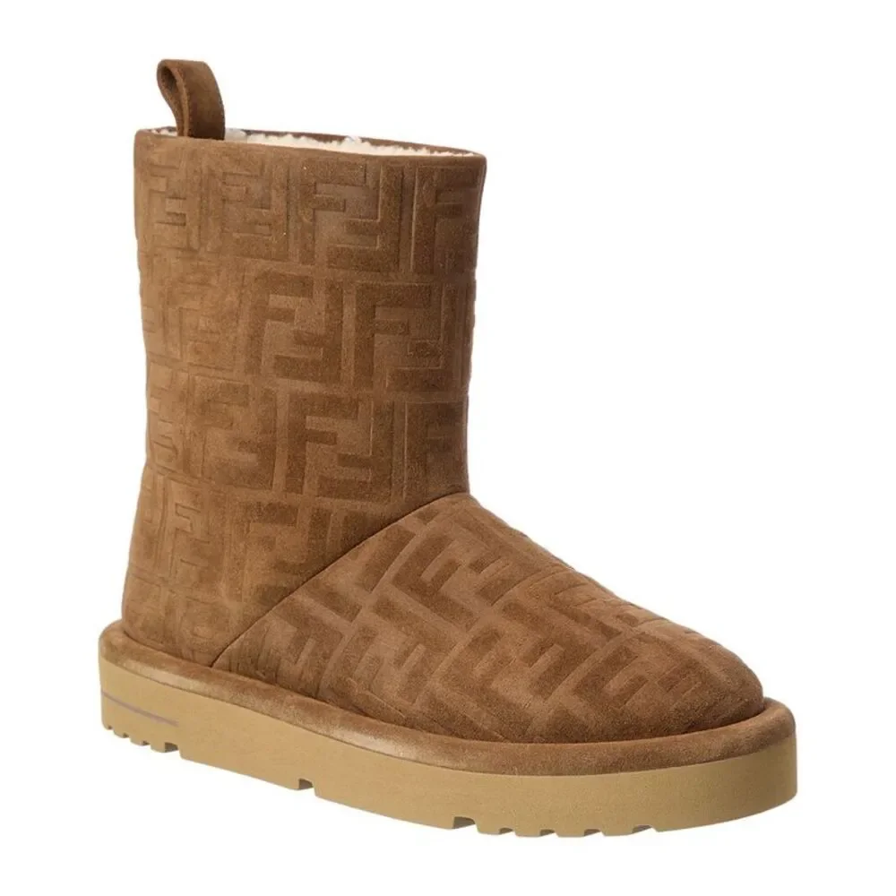 Fendi Apres Chic Ff Suede Boot, Brown